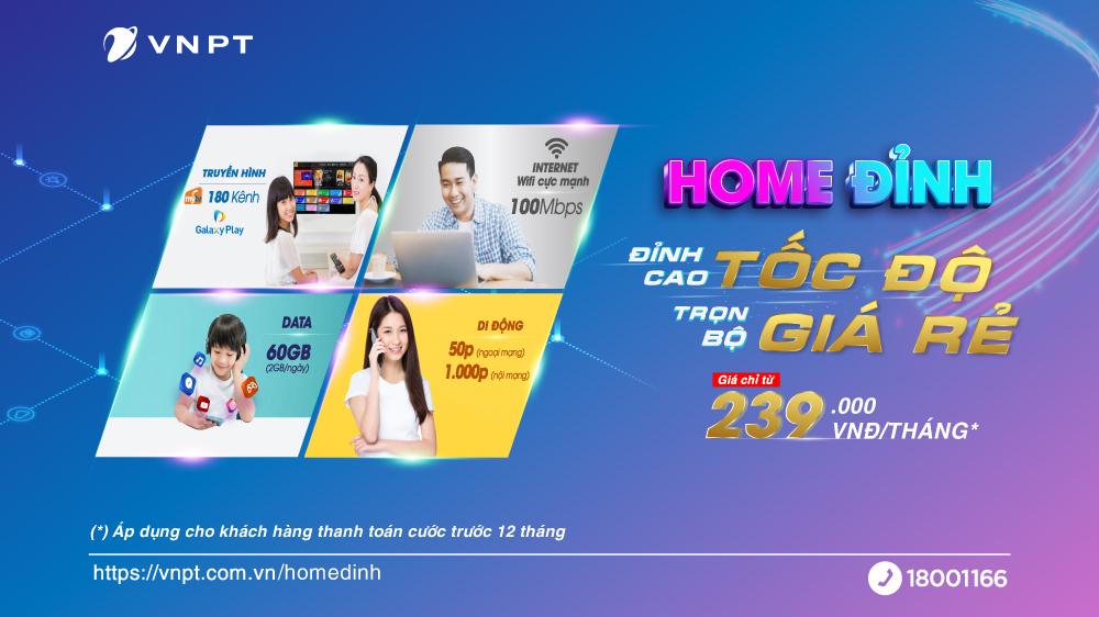các gói ưu đãi tích hợp khi lắp mạng VNPT